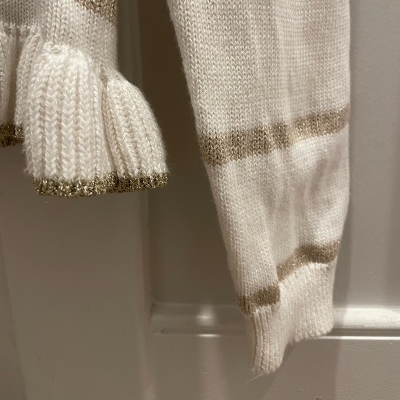 Crewcuts Girls Striped Sparkle Ruffle Hem Sweater - Picture 5 of 8